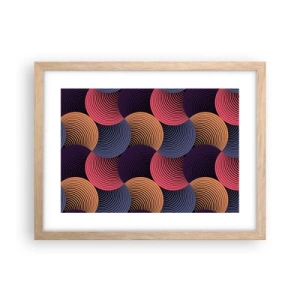 Affiche dans un chêne clair - Poster - Dans un rythme circulaire - 40x30 cm