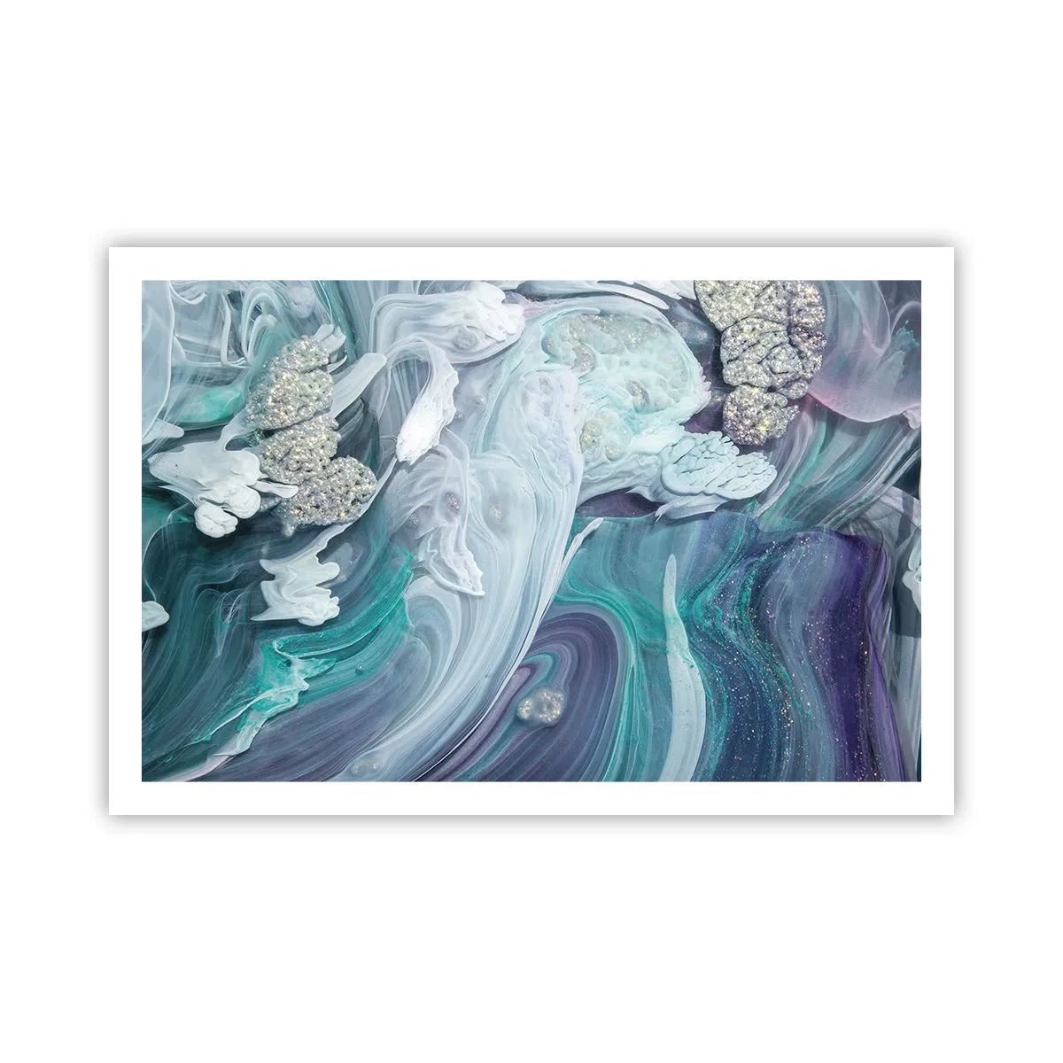 Affiche - Poster - Courants bleus - 91x61 cm