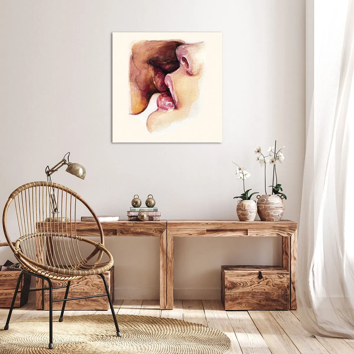 Impression sur toile - Image sur toile - Comme le jour et la nuit, la terre et le ciel - 50x50 cm