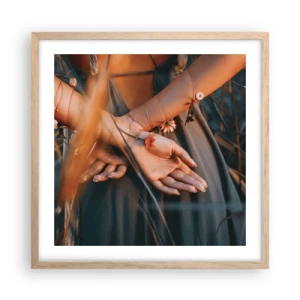 Affiche dans un chêne clair - Poster - Liée à la nature - 50x50 cm