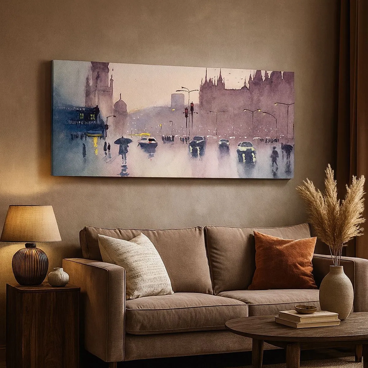 Impression sur toile - Image sur toile - Dans une brume pluvieuse - 100x40 cm