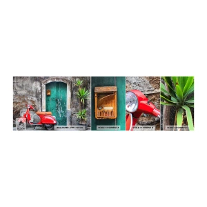 Échantillon De Papier Peint Standard Eco - Vacances italiennes - Automobile, Scooter, Italie - 100x30 cm