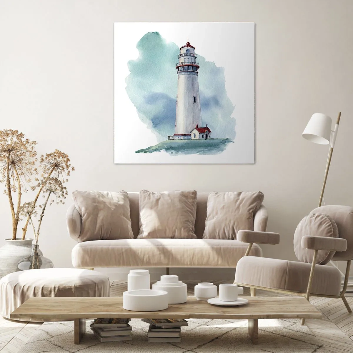 Impression sur toile - Image sur toile - La douce sœur du bleu - 50x50 cm