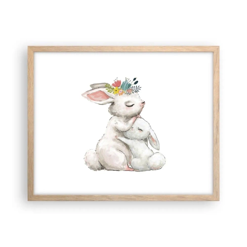 Affiche dans un chêne clair - Poster - Maman irremplaçable - 50x40 cm