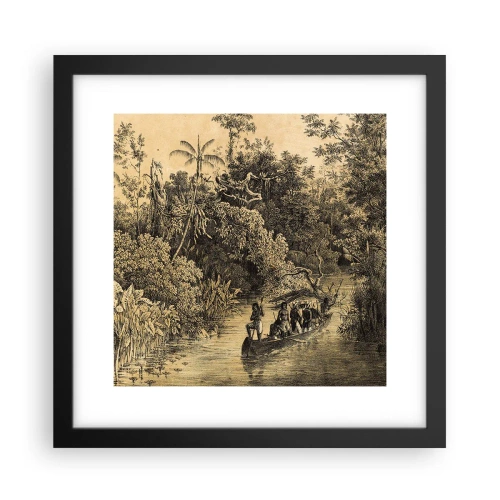 Affiche dans un cadre noir - Poster - Expédition à la source - 30x30 cm