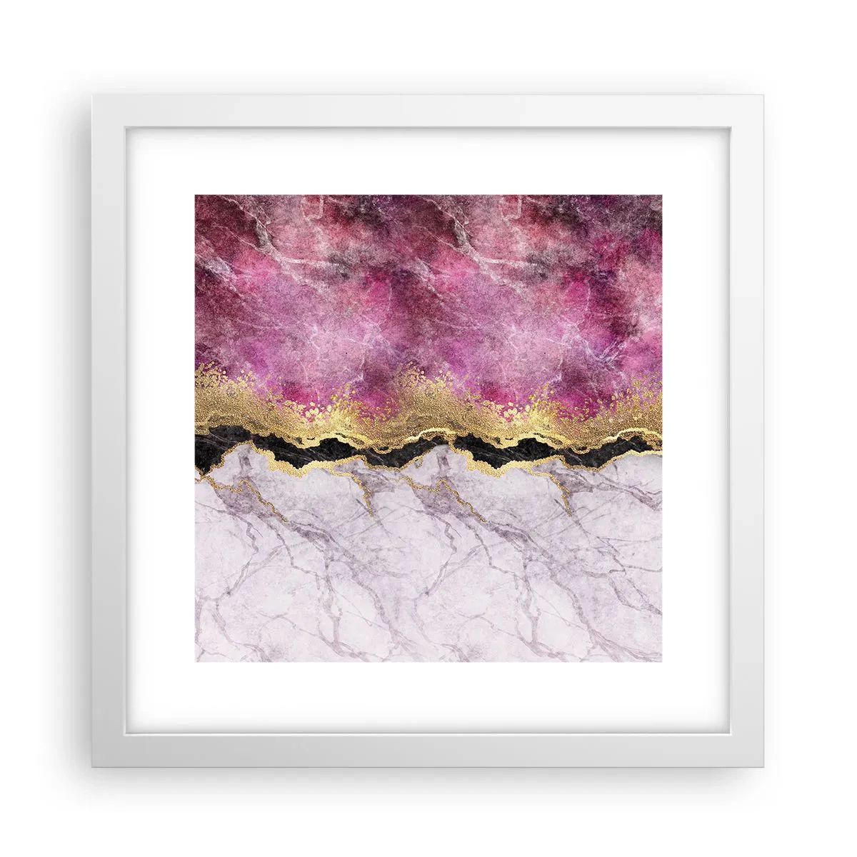 Affiche dans un cadre blanc - Poster - À la frontière - 30x30 cm