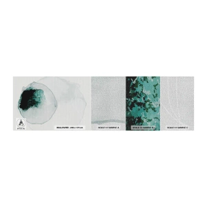 Échantillon de Papier Peint Premium Canvas - Dans une goutte d'eau - Moderne, Minimaliste, Abstraction - 100x30 cm