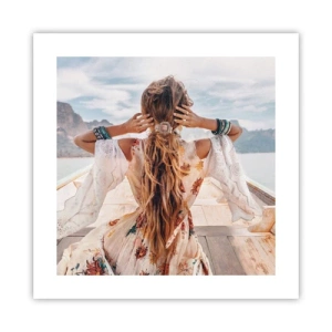 Affiche - Poster - En route vers le bonheur - 40x40 cm