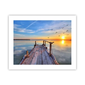 Affiche - Poster - Marcher droit vers le soleil - 50x40 cm