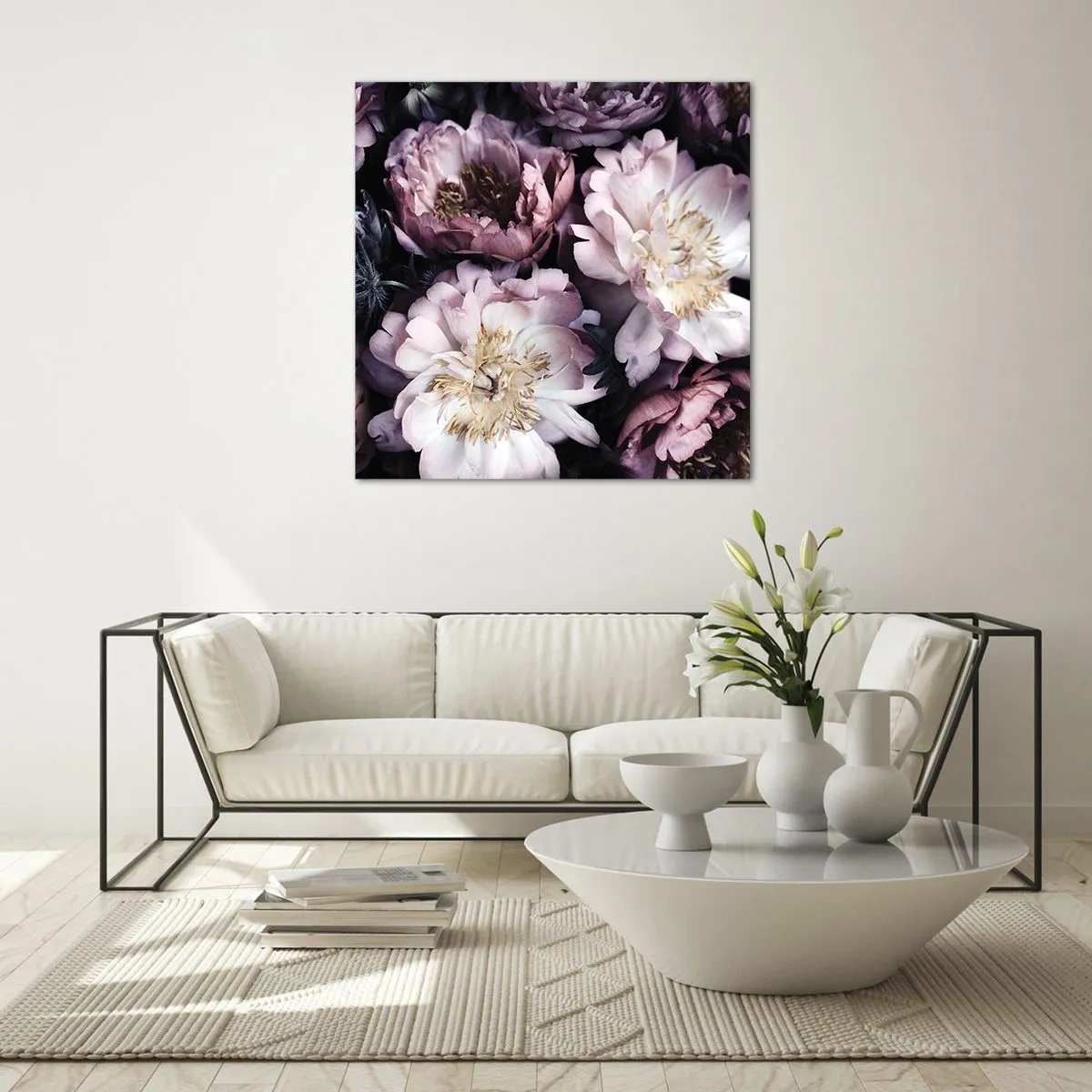 Impression sur verre - Image sur verre - Bouquet à l'ancienne - 30x30 cm