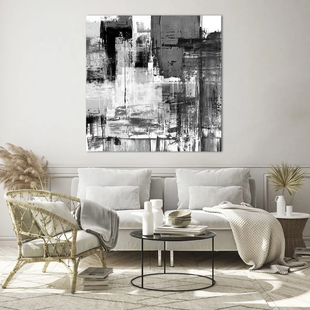 Impression sur verre - Image sur verre - Le gris est beau - 50x50 cm