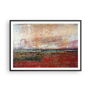 Affiche dans un cadre noir - Poster - Une composition abstraite inspirée de la mer et de la nature. - 100x70cm - C'est peut-être la mer - Décoration murale moderne pour le salon et la chambre ARTTOR