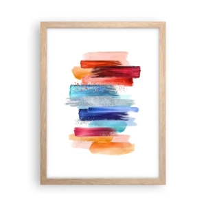 Affiche dans un chêne clair - Poster - En haut et en bas - 30x40 cm