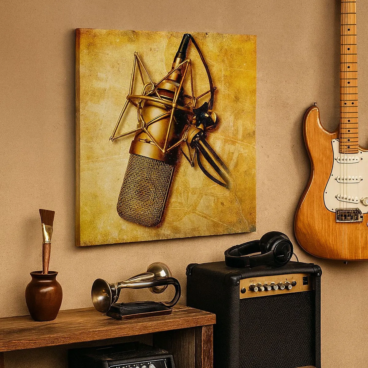 Impression sur toile - Image sur toile - Les années d'or de la radio - 30x30 cm