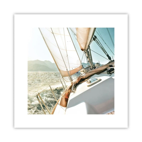 Affiche - Poster - Toutes voiles dehors - 30x30 cm