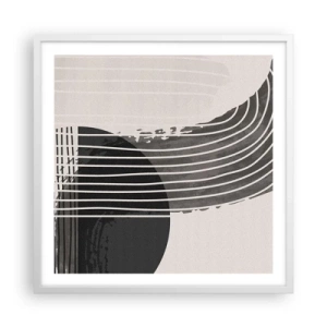 Affiche dans un cadre blanc - Poster - Aller et retour - 60x60 cm