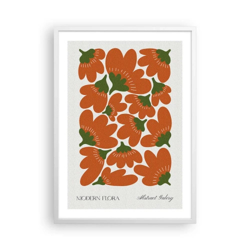 Affiche dans un cadre blanc - Poster - La vie des fleurs - 50x70 cm