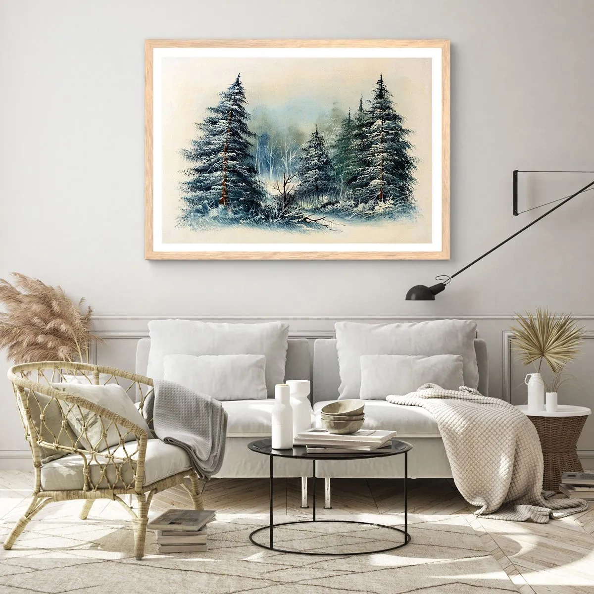 Affiche dans un chêne clair - Poster - Prêt pour les fêtes - 100x70 cm
