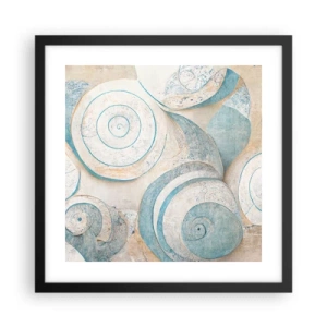 Affiche dans un cadre noir - Poster - Que cache la coque ? - 40x40 cm