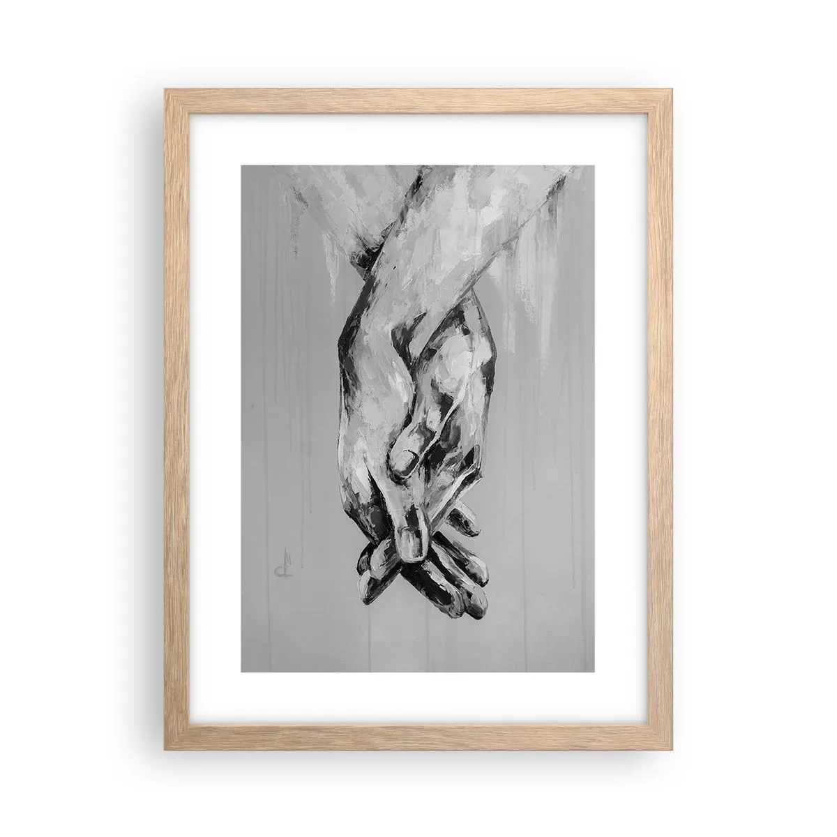 Affiche dans un chêne clair - Poster - Début... - 30x40 cm