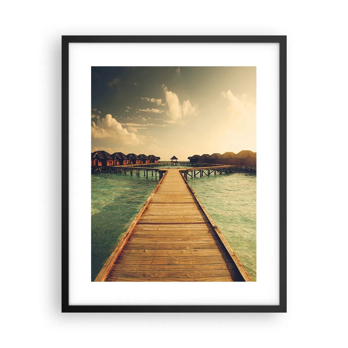 Affiche dans un cadre noir - Poster - Invitation chaleureuse - 40x50 cm