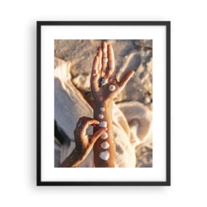 Affiche dans un cadre noir - Poster - La beauté à portée de main - 40x50 cm