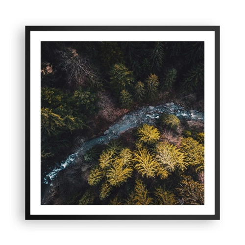 Affiche dans un cadre noir - Poster - De plus en plus vite - 60x60 cm