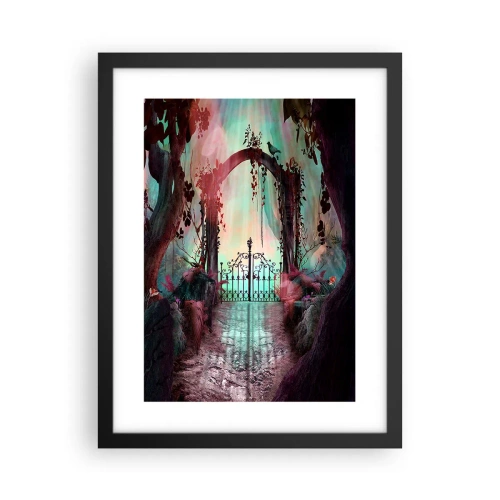 Affiche dans un cadre noir - Poster - Jardin secret - 30x40 cm