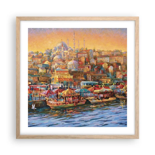 Affiche dans un chêne clair - Poster - Conte d'Istanbul - 50x50 cm