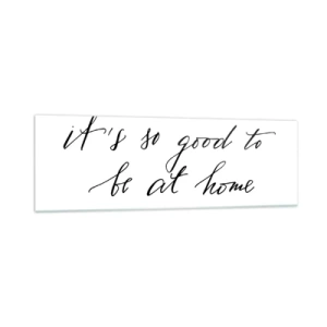 Impression sur verre - Image sur verre - Lettrage de style calligraphique sur fond blanc - 160x50cm - Toute la vérite - Décoration murale moderne pour le salon et la chambre ARTTOR