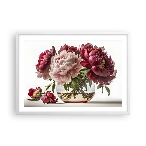 Affiche dans un cadre blanc - Poster - En pleine floraison de beauté - 70x50 cm