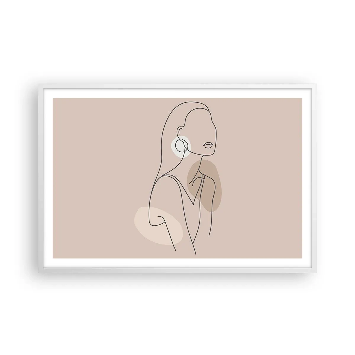 Affiche dans un cadre blanc - Poster - Icone féminin - 91x61 cm