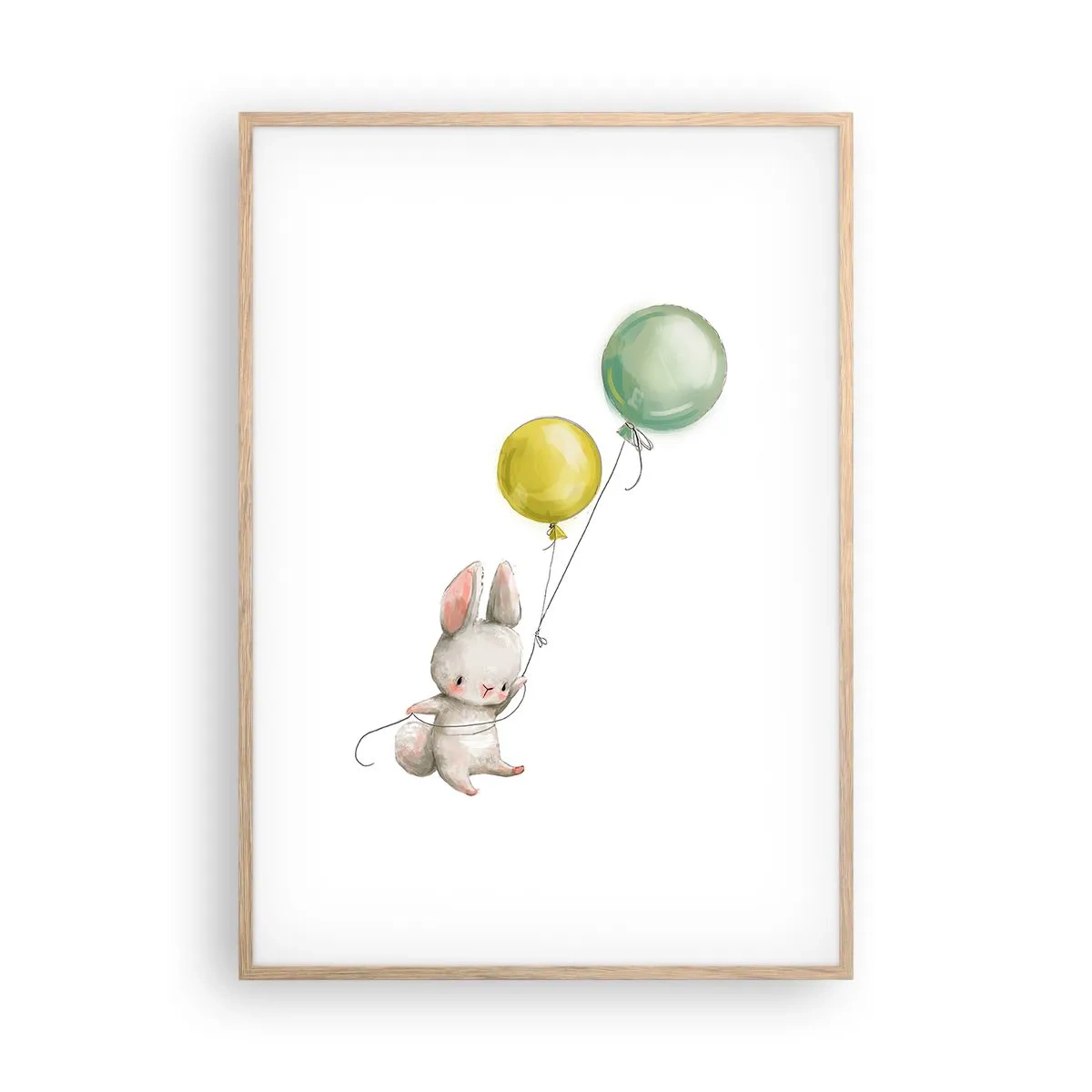 Affiche dans un chêne clair - Poster - Moi aussi je vole! - 70x100 cm