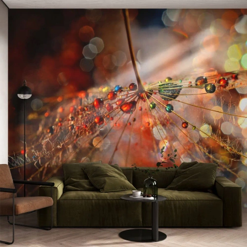 Papier Peint Photo Premium Canvas - Enfilé sur un fil d'araignée - Abstraction, toile d'araignée, Morceau - 250x175 cm