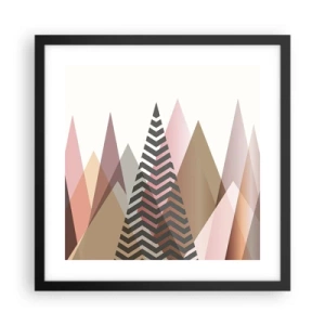 Affiche dans un cadre noir - Poster - Vue pyramidale - 40x40 cm