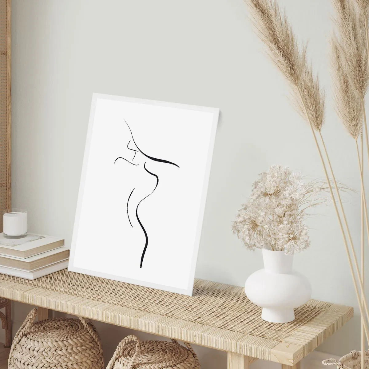 Affiche dans un cadre blanc - Poster - Insaisissable comme une vague - 70x100 cm