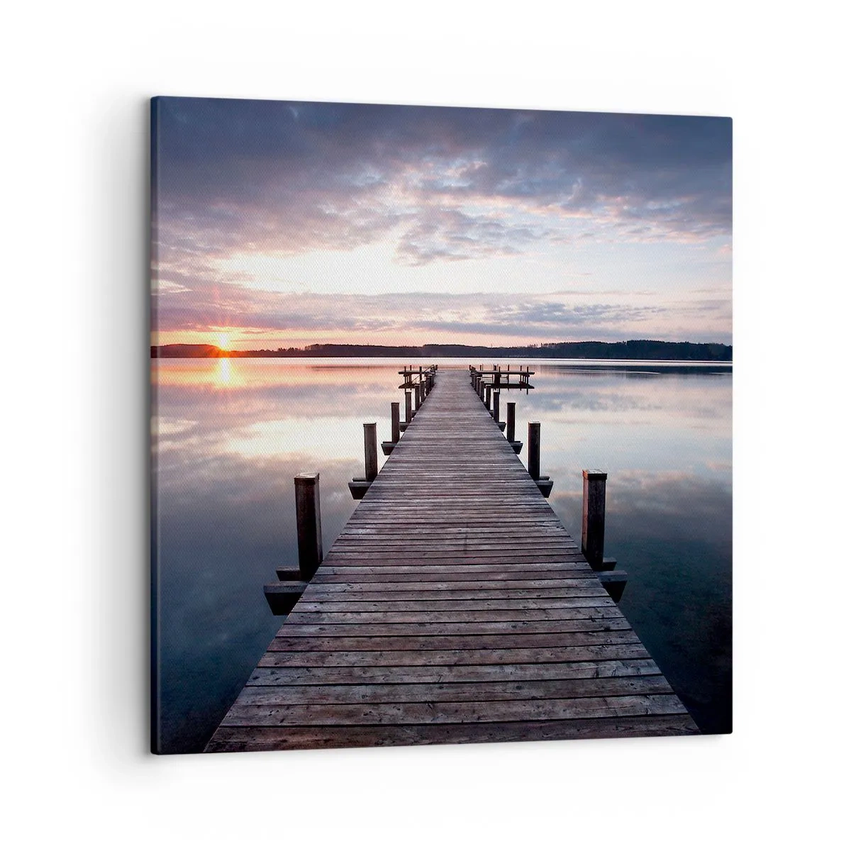 Impression sur toile - Image sur toile - Une frontière tranquille entre le jour et la nuit - 50x50 cm