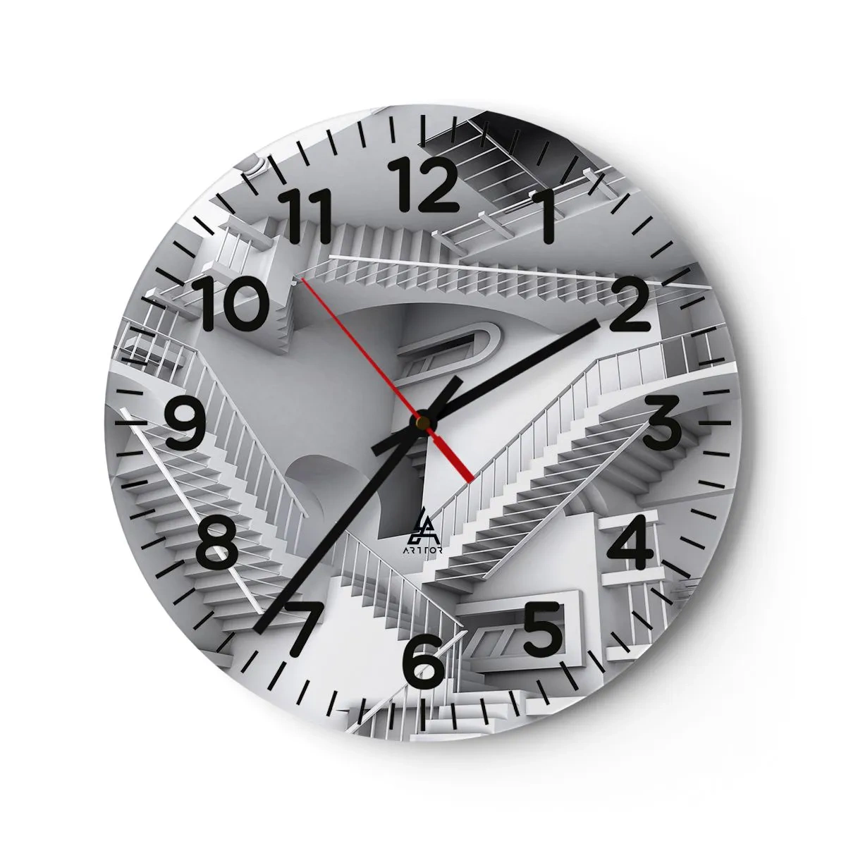 Horloge murale - Pendule murale - Paradoxes spatiaux - 30x30 cm