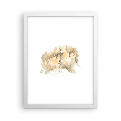 Affiche dans un cadre blanc - Poster - A moitié trouvé ? - 30x40 cm
