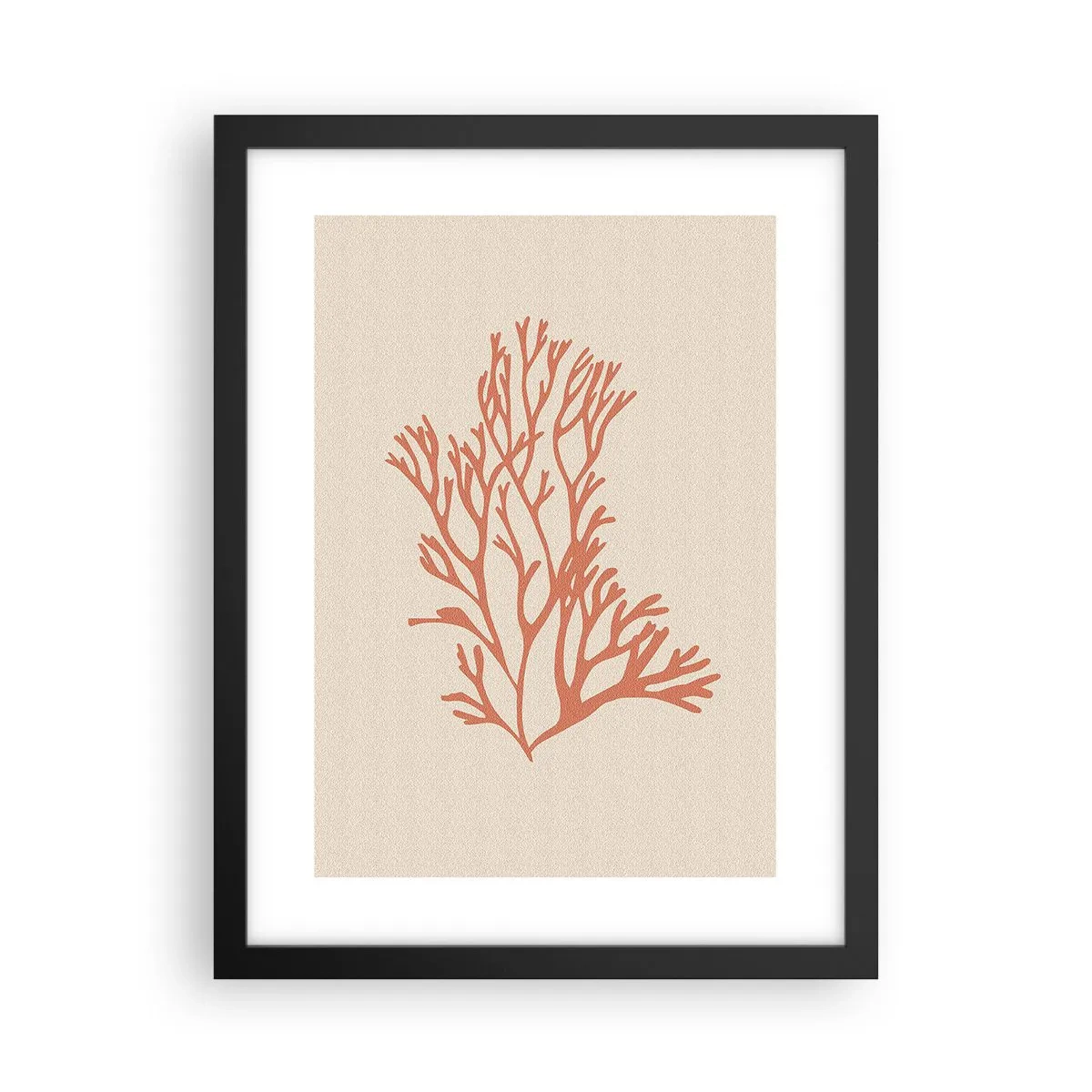 Affiche dans un cadre noir - Poster - Filigrane de corail - 30x40 cm