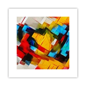 Affiche - Poster - Une superposition multicolore - 30x30 cm