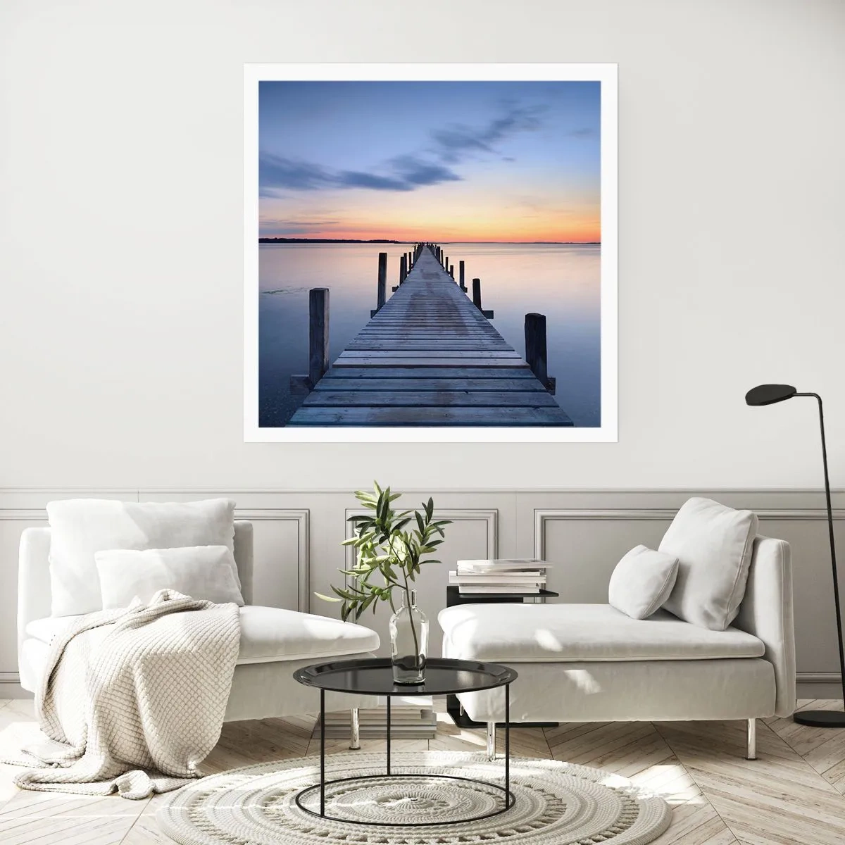 Affiche - Poster - Le calme d'un crépuscule serein - 40x40 cm