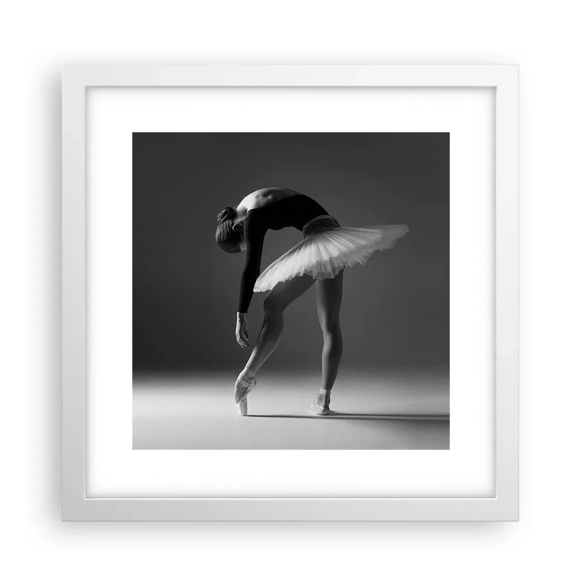 Affiche dans un cadre blanc - Poster - Belle ballerine - 30x30 cm