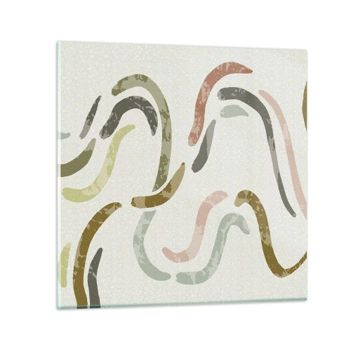 Impression sur verre - Image sur verre - Une joyeuse danse de l'abstraction - 50x50 cm