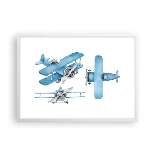Affiche dans un cadre blanc - Poster - Un gagnant né - 70x50 cm