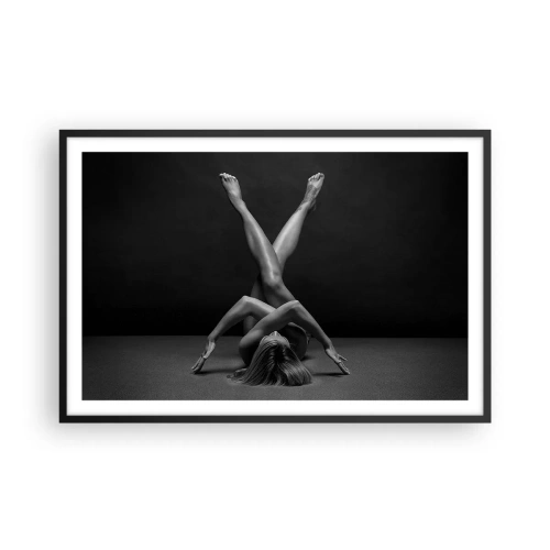 Affiche dans un cadre noir - Poster - Géométrie de la nudité - 91x61 cm