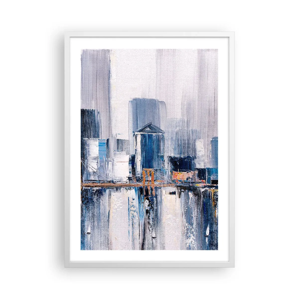 Affiche dans un cadre blanc - Poster - Impression new-yorkaise - 50x70 cm