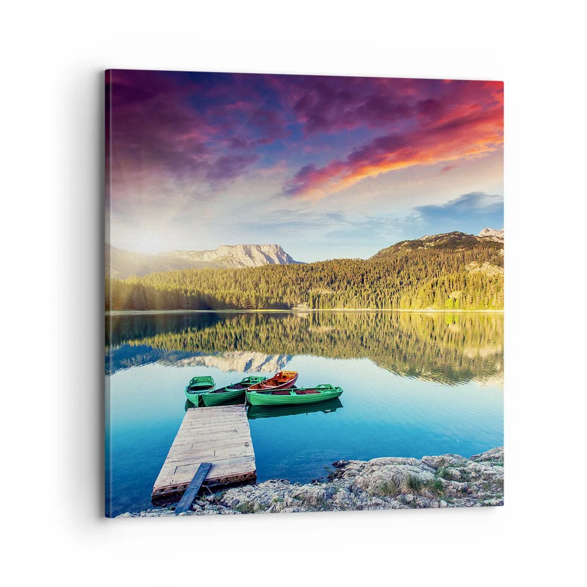 Impression sur toile - Image sur toile - Aussi lisse qu'un miroir au-dessus de l'eau - 70x70 cm