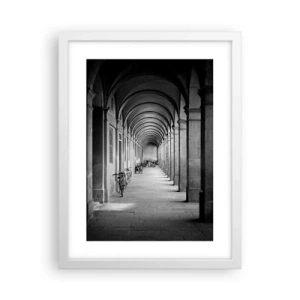 Affiche dans un cadre blanc - Poster - Sous les arcades - 30x40 cm