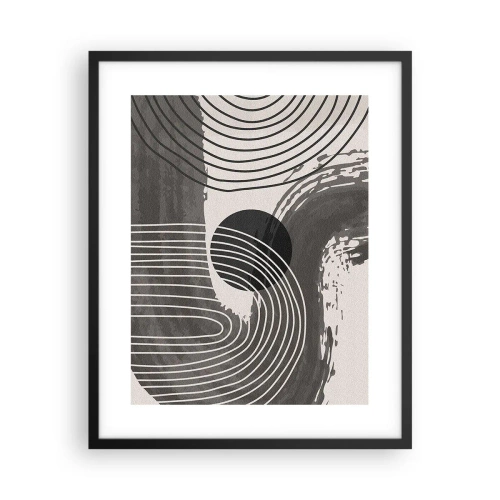 Affiche dans un cadre noir - Poster - L'ovale gagne - 40x50 cm